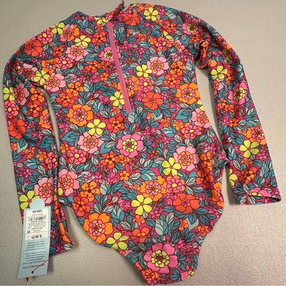 Cat & Jack | Vibrant Floral Kids Swim One Piece - Picture 2 of 5